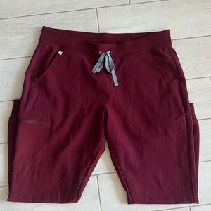 FIGS *BURGUNDY* Zamora Joggers Jogger Sz XL
